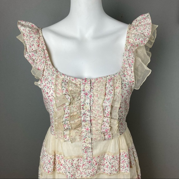 To Love Kuvaa Dress milkmaid fairy prairie apron small / extra small - Picture 5 of 14